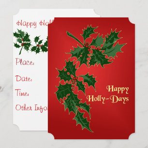 Invitación a la fiesta de Happy Holly Days