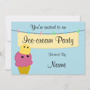 Invitación a la fiesta de helados