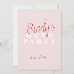 Invitación a la fiesta de Hens - Brody