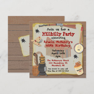 Invitación a la fiesta de Hillbilly