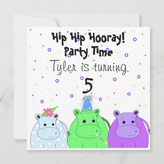 Invitación a la fiesta de hipopótamos (Anverso)