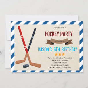 Invitación a la fiesta de hockey sobre hierba