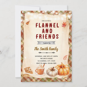 invitación a la fiesta de hoguera de franela y S'm