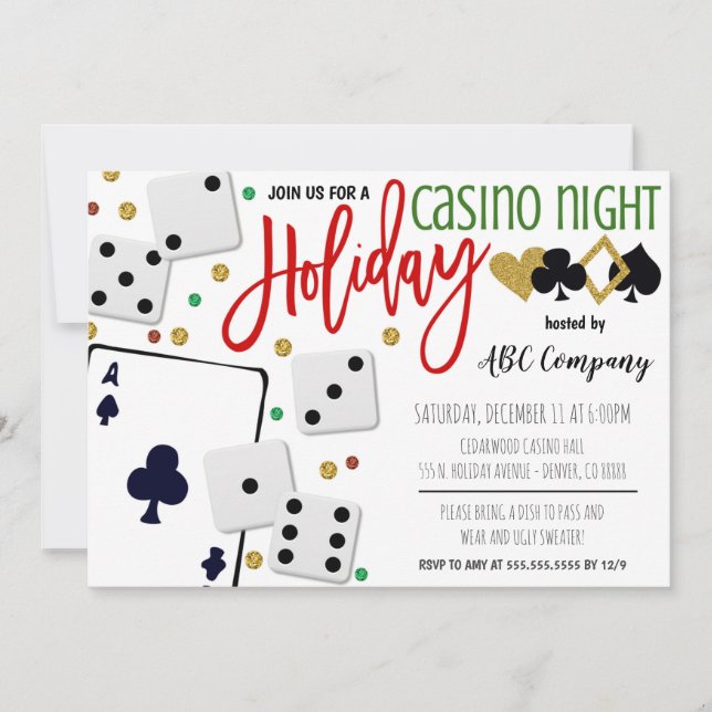 Invitación a la fiesta de Holiday Casino (Anverso)