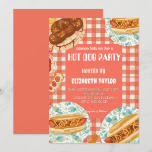 Invitación a la Fiesta de Hot Dog – Celebración Di