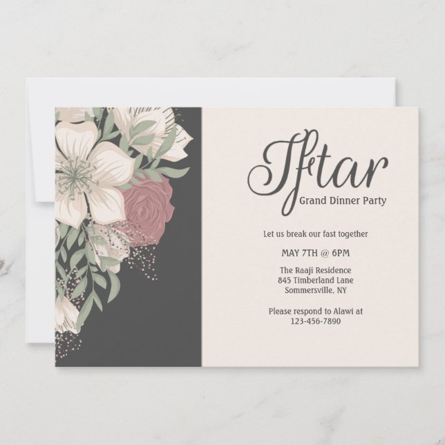Invitación a la Fiesta de Iftar (Anverso)