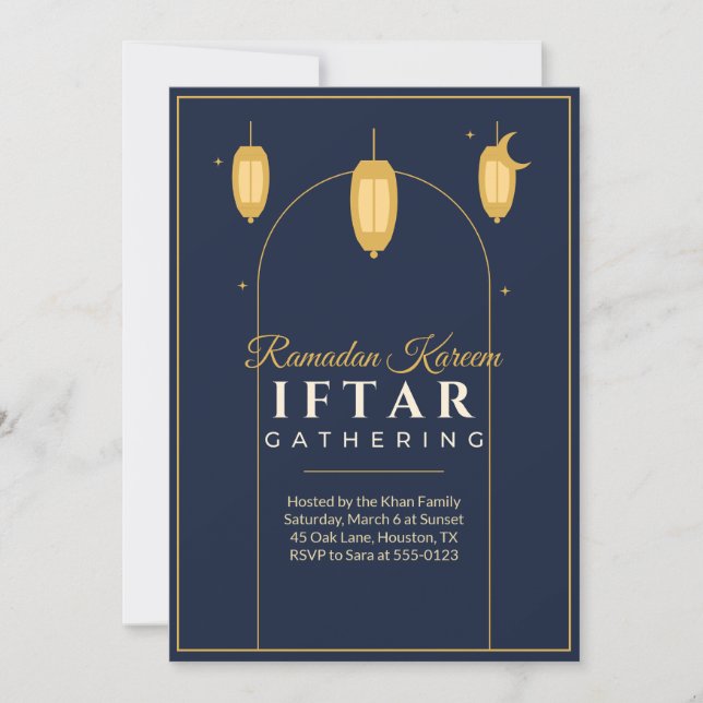 Invitación a la Fiesta de Iftar de Ramadan con Far (Anverso)