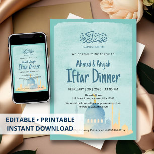 Invitación a la fiesta de Iftar del Ramadán en la