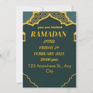 Invitación a la fiesta de Iftar, mi cumpleaños en 