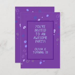 Invitación a la fiesta de impresión del leopardo p