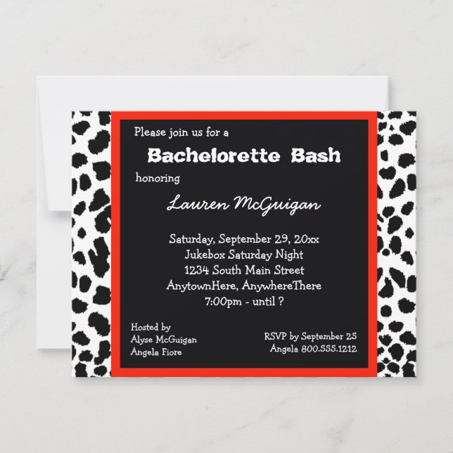Invitación a la fiesta de impresión Snow Leopard (Anverso)