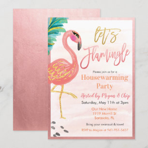Invitación a la fiesta de inauguración de Flamingo