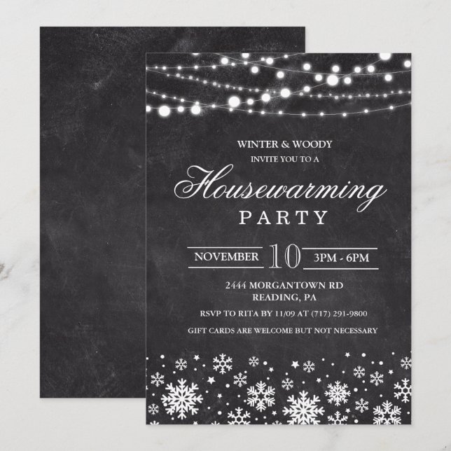 Invitación a la fiesta de inauguración de invierno (Anverso / Reverso)