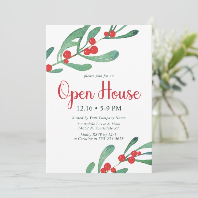 Invitación a la fiesta de inauguración de la empre (Anverso de pie)