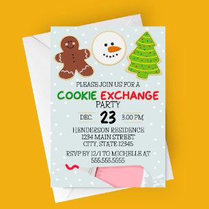 Invitación a la fiesta de intercambio de cookies