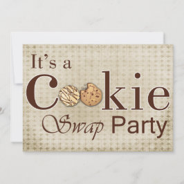 invitación a la fiesta de intercambio de cookies d