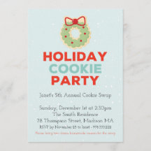Invitación a la fiesta de intercambio de cookies d