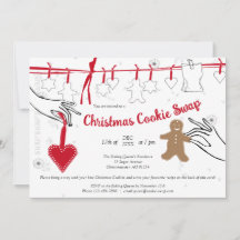 Invitación a la fiesta de intercambio de cookies d