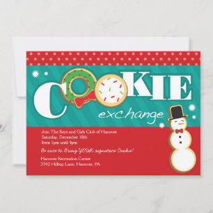 Invitación a la fiesta de intercambio de cookies d