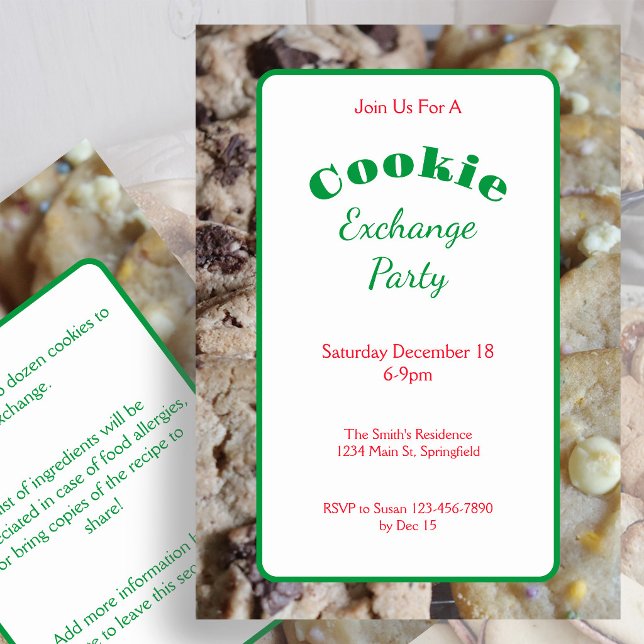 Invitación a la fiesta de intercambio de galletas  (Subido por el creador)