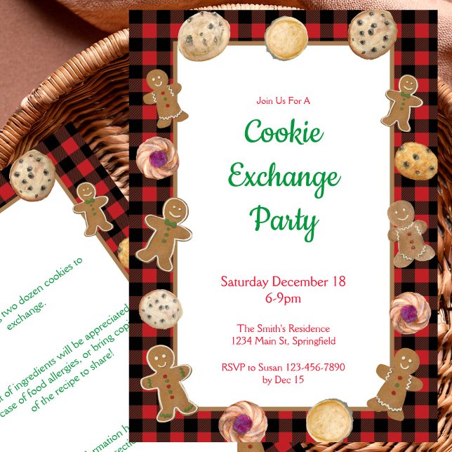 Invitación a la fiesta de intercambio de galletas  (Subido por el creador)