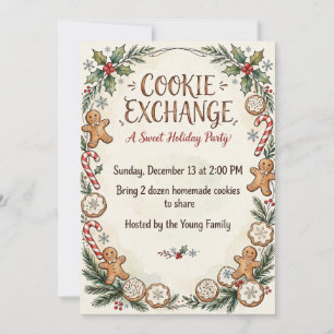 Invitación a la fiesta de intercambio de galletas