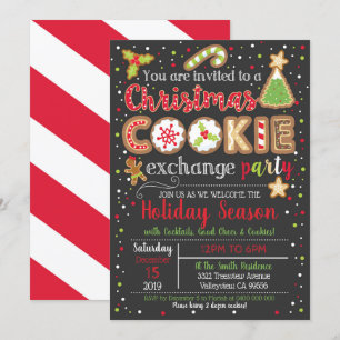 Invitación a la fiesta de intercambio de Navidades