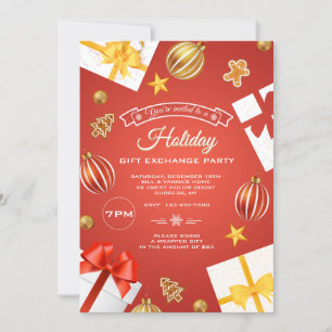 Invitación a la fiesta de intercambio de regalos n