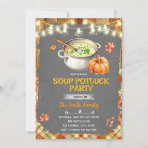 invitación a la fiesta de intercambio de sopas de 