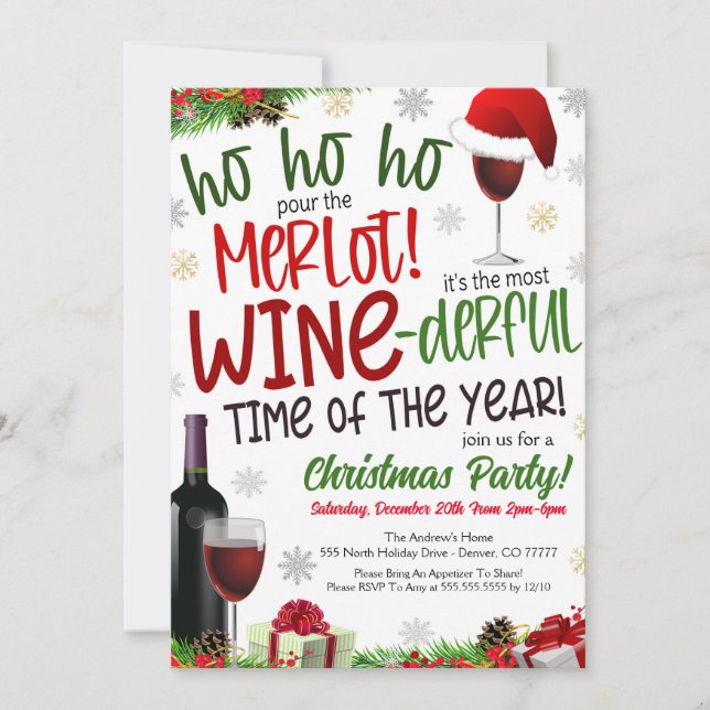Invitación a la fiesta de intercambio de vinos de  (Anverso)