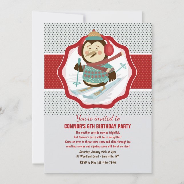 Invitación a la fiesta de invierno (Anverso)