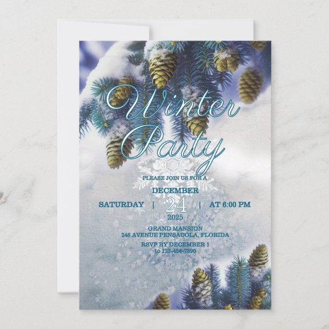 Invitación a la Fiesta de Invierno, Celebración Ne (Anverso)