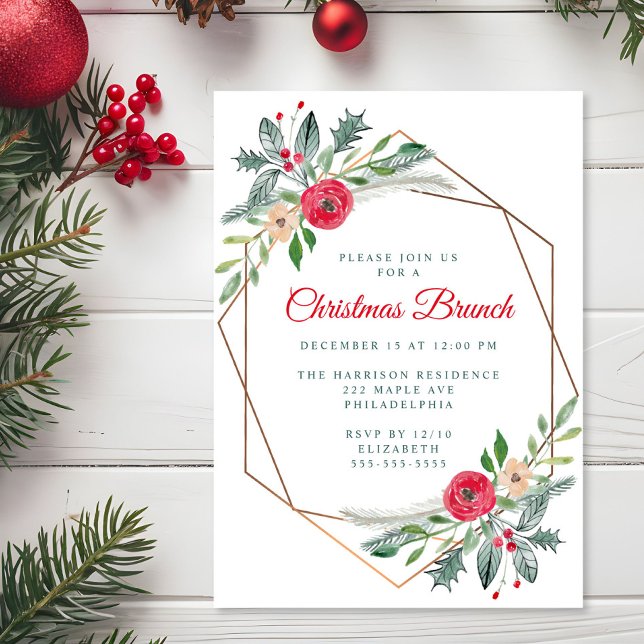 Invitación a la fiesta de invierno de Brunch navid (Subido por el creador)