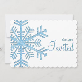 Invitación a la fiesta de invierno de Ice Snowflak