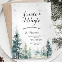 Invitación a la fiesta de invierno de Jingle y Min