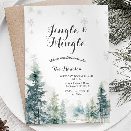 Invitación a la fiesta de invierno de Jingle y Min