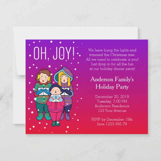Invitación a la fiesta de invierno de navidades Ch (Anverso)