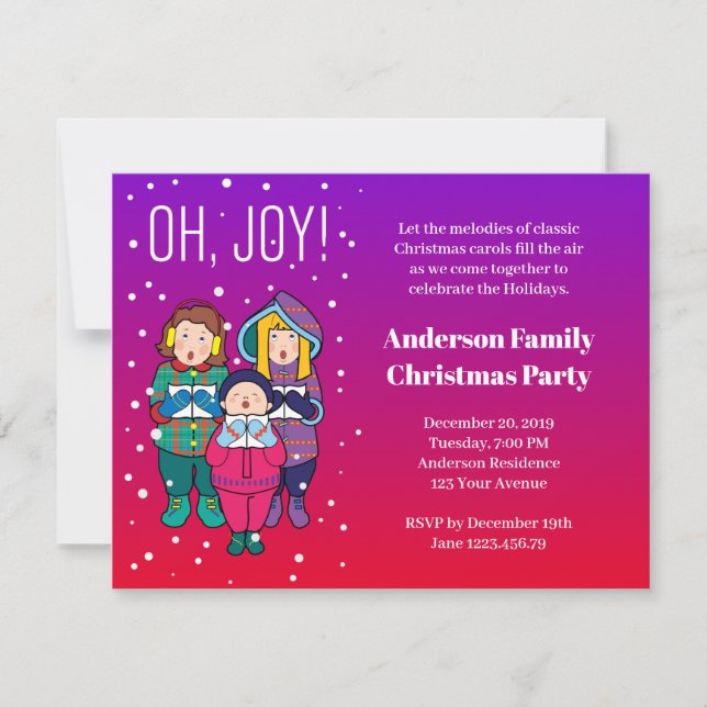 Invitación a la fiesta de invierno de navidades Ch (Anverso)