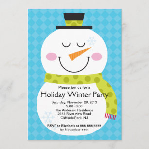 Invitación a la fiesta de invierno de Snowman