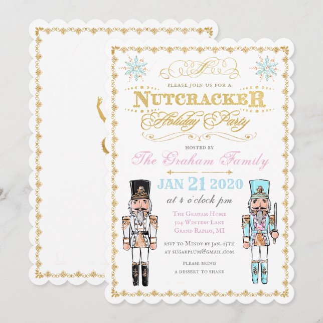Invitación a la fiesta de invierno del Cascanueces (Anverso / Reverso)
