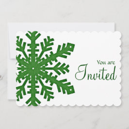 Invitación a la fiesta de invierno del Green Snowf