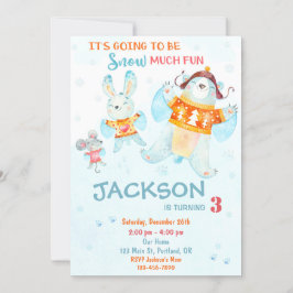 Invitación a la fiesta de invierno para cumpleaños