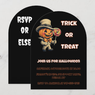 Invitación a la fiesta de Jack o lantern Halloween