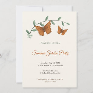 Invitación a la fiesta de jardín de la mariposa co