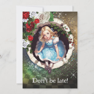 Invitación a la fiesta de jardín de Wonderland