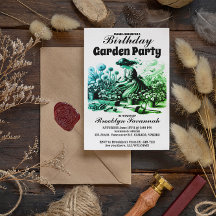 Invitación a la fiesta de jardín encantador de los