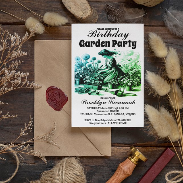 Invitación a la fiesta de jardín encantador de los (Subido por el creador)