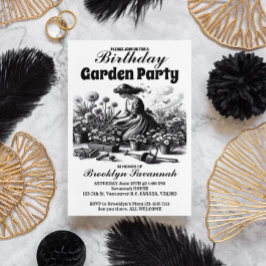 Invitación a la fiesta de jardín encantador de los