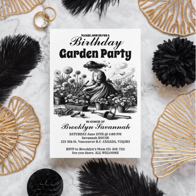 Invitación a la fiesta de jardín encantador de los (Subido por el creador)