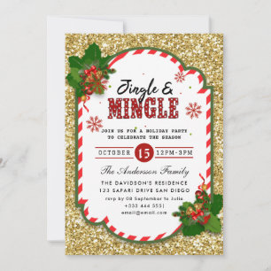 Invitación a la fiesta de jingle y mingle